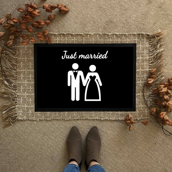 Weddig just married pálcika figurák Flat standard lábtörlő - több méretben