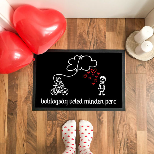Boldogság veled minden perc - Flat Standard lábtörlő több méretben