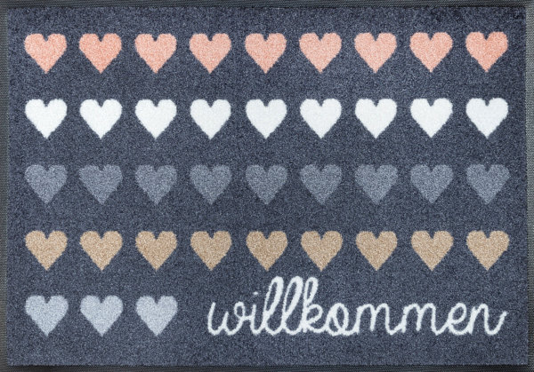 Willkommen szíves lábtörlő - 50*75 cm