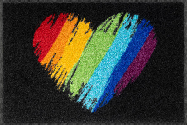 Pride Heart szivárvány szív lábtörlő - 40*60 cm