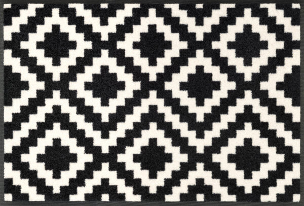 Fekete kőpadló design szennyfogó szőnyeg - Image 5