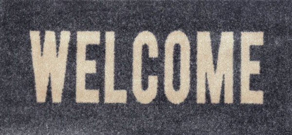 Welcome grafit feliratos, beltéri lábtörlő