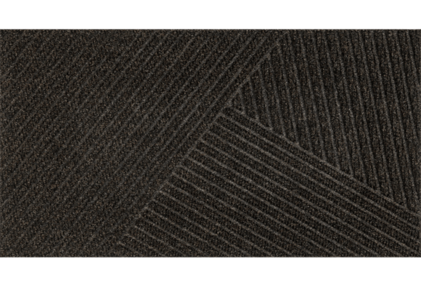 DUNE - sötétbarna csíkos lábtörlő - 45*75 cm