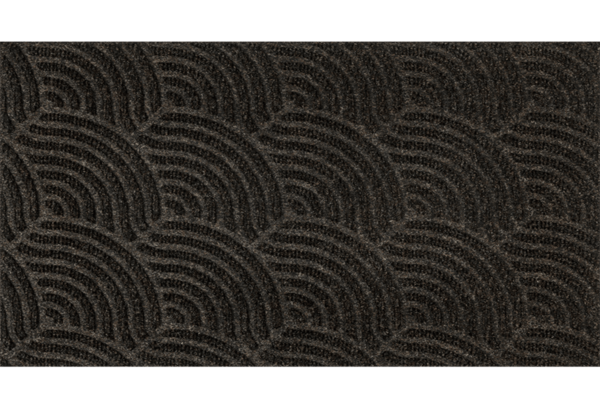 DUNE - sötétbarna hullámos lábtörlő - 45*75 cm