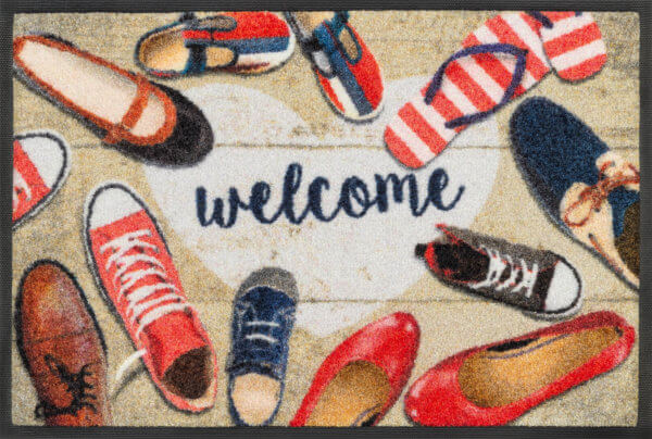Welcome színes cipők lábtörlő - 40*60 cm