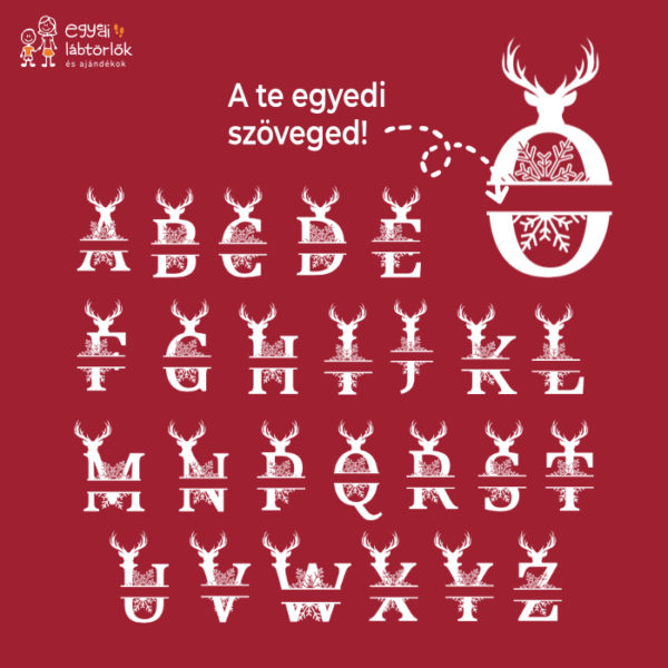 szarvasos monogram minta