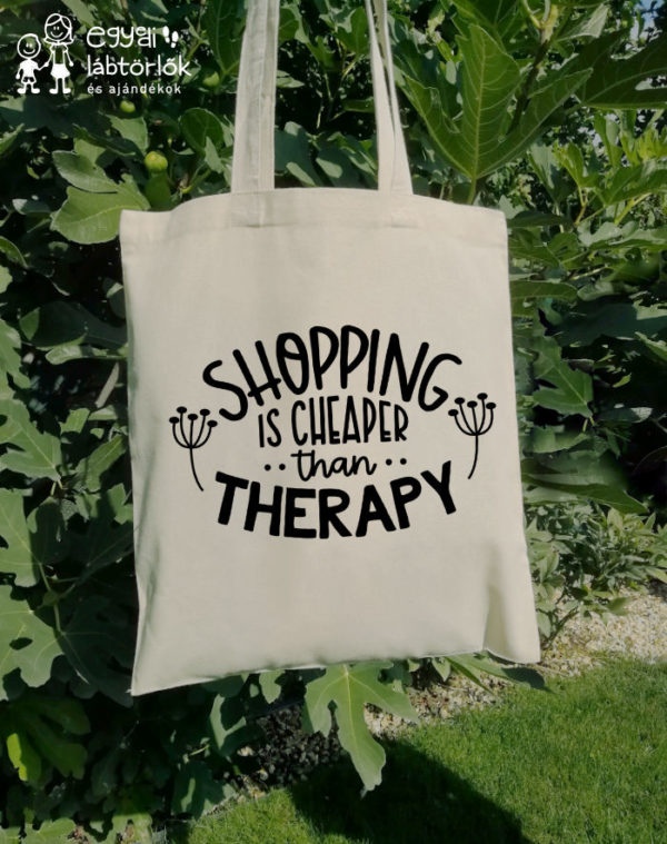 Shopping Therapy - feliratos vászontáska