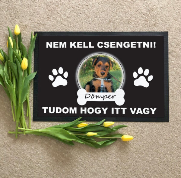 Egyedi kutyás lábtörlő